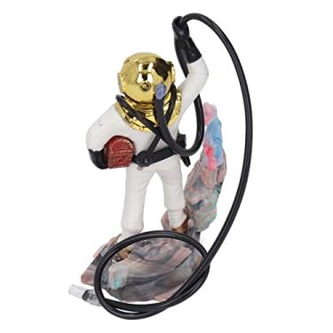 Imagem de GLOGLOW Decoração de Tanque de Peixes e Materiais de Paisagismo Decoração de Aquário de Mergulhador, Ornamento de Peixe de Plástico Com 1 Porta para Bomba de Ar Adequado para Aquários de água Doce e