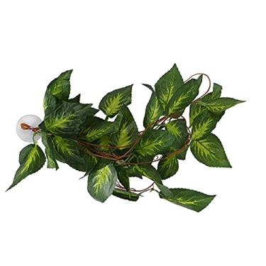 Imagem de Generic Videira Falsa de Floresta Tropical de Répteis para Caixa de Animais de Estimação de Escalada, Paisagismo de Vime de Simulação Realista para Decoração de Répteis, Planta Suspensa de 2 a 2,5