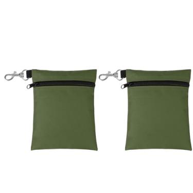 Imagem de YELARXI Bolsa para camiseta de golfe, bolsa de bola de golfe com zíper 17 x 12,7 cm com clipe de garra de lagosta de metal à prova d'água - Adequado para (camisetas bolas/suporte de objetos de valor