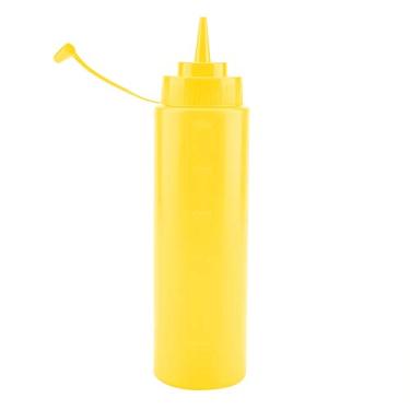 Imagem de GLOGLOW Pote de óleo/garrafa de óleo para Molho e Creme, Plástico de 720 Ml Com Bico Estreito, Tampa Removível, Branco/amarelo/vermelho, Dispensador de Condimentos de 10 Unidades Nan (Amarelo)