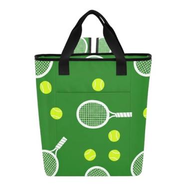 Imagem de Joitme Cooler Bags Raquetes de Ténis Bolas de Ténis Verde Isoladas Lancheiras para Mulheres 36 Latas Mochila de Resfriamento para Mulheres Viagem