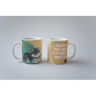 Imagem de Caneca Eu Amo Meu Pet Lulu da Pomerânia I Love Pet Porcelana 325ml (Lulu da Pomerânia 01)