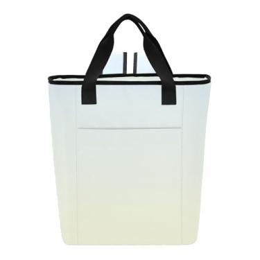 Imagem de Elegante Azul Limão Chiffon Gradiente Bolsas Térmicas 36 Latas Lancheira para Mulheres Isoladas 34 x 14 cm x 40 cm