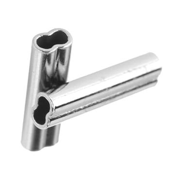 Imagem de Generic Mangas de Linha de Pesca Crimpadas de Barril de Cobre de Conector Resistente à Corrosão para Equipamentos de Pesca DIY 100 Peças Pescadores Profissionais Prata Tamanhos Variados (1,0mm*10mm)