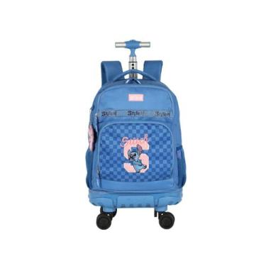 Imagem de Mochila Stitch Rodinhas Kids Passeio Disney Meninas Escolar - Luxcel, 