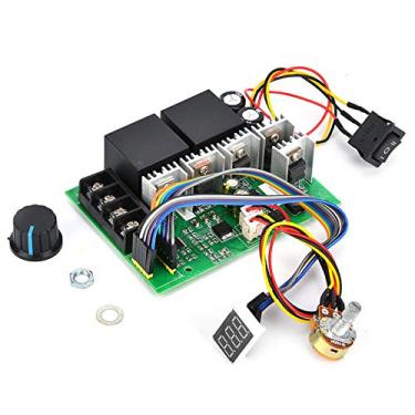 Imagem de Controlador de velocidade do motor PWM DC de alto desempenho 80A 12V 24V 36V 48V com interruptor CW CCW e botão do potenciômetro para automação industrial e projetos DIY