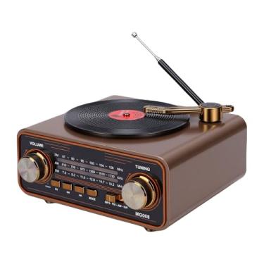 Imagem de Qinlorgo Alto-falante Bluetooth de Rádio retrô Portátil, Recepção Multibanda AM FM SW Rádio Vintage de 2000mAh Com Cabo de Carregamento Tipo C Antena Telescópica Longa Decoração