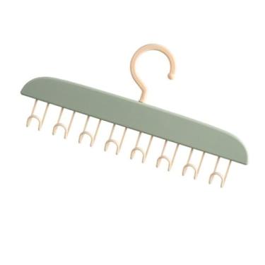 Imagem de Generic Organizador de sutiã que Economiza Espaço, Cabide Superior Sem Costura para Armários, Dormitórios e Viagens, Cabide de Roupas Ondulado de Plástico (Verde claro)