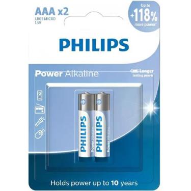 Imagem de Pilha Alcalina Philips AAA LR03P2B/59 Blister C/2 Und