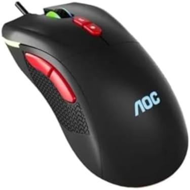 Imagem de Mouse Gamer com Fio 7200 DPI, 7 Botões Programáveis, RGB, Preto, 1.8m Cabo, GM180