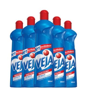 Imagem de Veja Multiuso Gold Original, Limpador Multiuso, 500ml, Kit com 5 Unidades