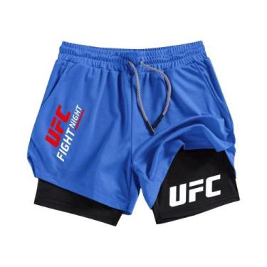 Imagem de Shorts Esportivos Masculinos 2 Em 1 De Secagem Rápida Para Academia E 