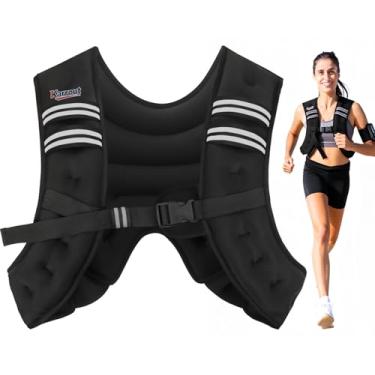 Imagem de Colete pesado para mulheres, homens e crianças, coletes de peso corporal de 5,4 kg com listras refletivas e fivela ajustável para corrida, treinamento de força, corrida, caminhada, treinamento