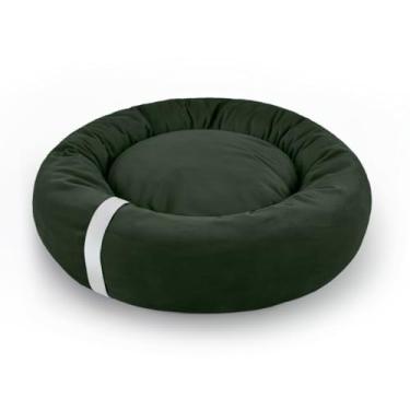 Imagem de Cama Pet Redonda 50cm Soft Fleece – Cama para Cachorro e Gato Pequeno | Ninho Macio e Impermeável(Verde Touch)