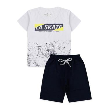 Imagem de Conjunto Infantil Menino La Skate Branco Kangulu (1 ao 10), 10, Branco