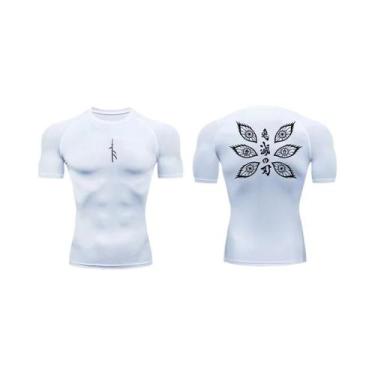 Imagem de Camiseta De Compressão Masculina De Secagem Rápida Com Estampa Gráfica