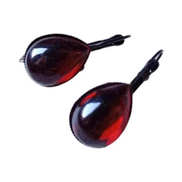 Imagem de Brincos Pendentes De Rosa Negra Gótica De Vampiro E Bruxa Para Mulhere