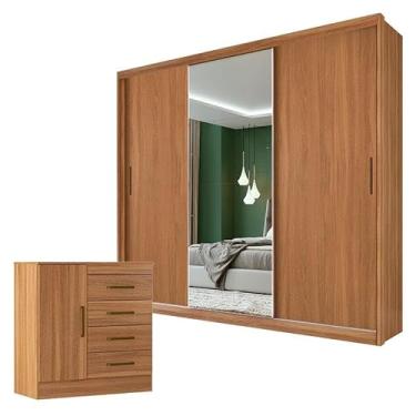 Imagem de Cômoda Montevideu e Guarda Roupa Dalila 32415 Amendola Off White Flex - Demóbile