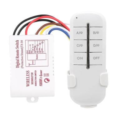 Imagem de Naroote Interruptor de Controle Remoto Sem Fio Luz de Cristal Anti-perturbação Interruptor de Controle Remoto RF para Home Office 1/2/3/4 Maneiras ON/OFF AC180-240V 1000W, Distância de de 20m (MR704