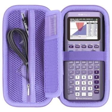 Imagem de RIYADAone Capa rígida de substituição para Texas Instruments TI-84 Plus CE/TI-84 Plus/TI-Nspire CX II CAS/TI-Nspire CX II/TI-83 Plus/TI-89 Titanium/TI-85 / TI-86 Color Graphing Calculator (caixa roxa)