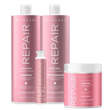 Imagem de Kit Jacques Janine Hair Care Repair Shampoo 800ml Condicionador 750ml 