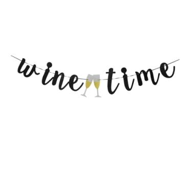 Imagem de Faixa Wine Time, placa de degustação, suprimentos de decoração de festa para bebidas/vinho/álcool