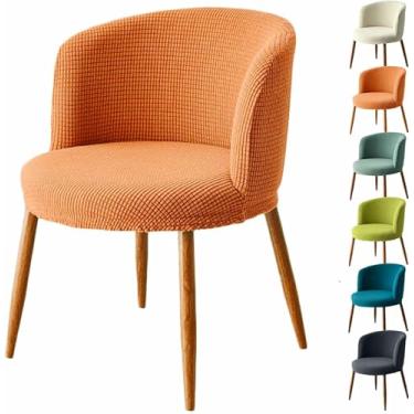 Imagem de Cadeira De Jantar Com Encosto Baixo, Capa Semi-Circular Curvada, Protetor De Cadeira Extensível Para Casa, Hotel, Escritório, Café