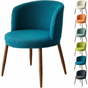 Imagem de Cadeira De Jantar Com Encosto Baixo, Capa Semi-Circular Curvada, Protetor De Cadeira Extensível Para Casa, Hotel, Escritório, Café