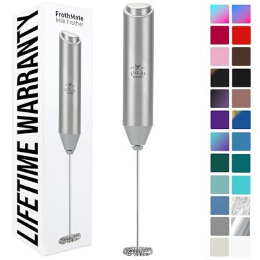 Imagem de Zulay Kitchen Poderoso Espumador De Leite - Mini Espumador De Leite Portátil Aço Inoxidável - Misturador De Bebidas Operado Por Bateria Para Café, Lattes, Cappuccino, Matcha - Presente Espumador De