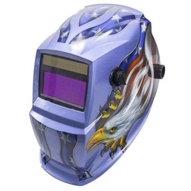Imagem de Máscara de solda automática com regulagem águia + luva de couro - pró 