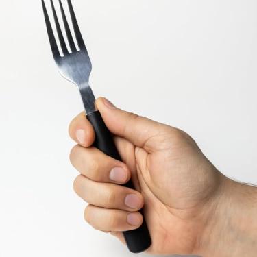 Imagem de Garfo de Mesa Inox Linha Mato Grosso, Preto, 20 cm, Cabo em Polipropileno, Kit com 6 Peças