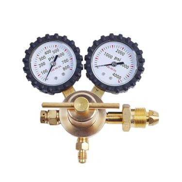 Imagem de Regulador de nitrogênio de latão 0-600PSI calibres de conexão de válvula redutora de pressão de gás CGA580