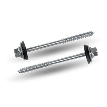 Imagem de Parafuso para Telha Fibrocimento 110mm x 5/16 Sextavado Zincado com arruela de vedação – Fixação de Telhado Ondulado Brasilit, Eternit, Imbralit, Infibra e PVC – Kit com 500 Unidades