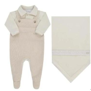 Imagem de Saída Maternidade Luxo Bebê Menino Plush Tricô Paraiso 17740-Masculino