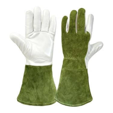 Imagem de Gralara Luvas de jardinagem compridas, luvas de cano longo, de trabalho reutilizáveis ​​e multiuso com proteção para o antebraço, ideais para manuseio de, L