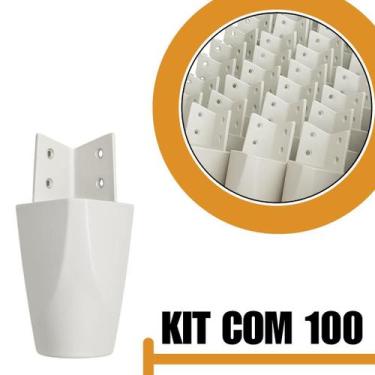 Imagem de Kit Com 100 Pés Para Multiusos Móveis e GuardaRoupas em Plástico Resis
