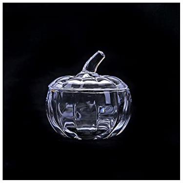 Imagem de Cesta de frutas e legumes, prato de frutas em forma de abóbora, tigela de frutas de vidro, bandeja de armazenamento de doces e biscoitos, prato de frutas de cristal adequado para casa, sala de jantar