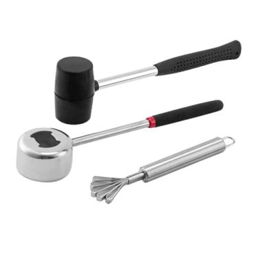 Imagem de Abridor de nozes de coco - Conjunto de perfurador de casca de frutas | Conjunto de abridor manual de nozes de coco, para cozinha, piquenique, praia, apartamento, acampamento, bancada, férias