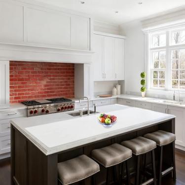 Imagem de Tapete de silicone grande de 182 x 40 cm para balcão de cozinha, protetor de bancada antiderrapante resistente ao calor, tapete multiuso impermeável para ilha de cozinha, semiparente