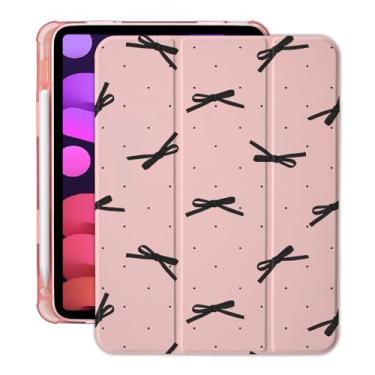 Imagem de Idocolors Capa para iPad 7ª/8ª/9ª geração (2019/2020/2021) de 10,2 polegadas, suporte de lápis embutido com capa traseira de TPU macio à prova de choque despertar/hibernar automaticamente, laços