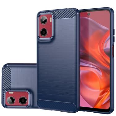 Imagem de Gufuwo Capa para Moto G05/Moto E15, capa de telefone fina de fibra de carbono TPU macia antiarranhões à prova de choque capa protetora para Motorola Moto G05 azul