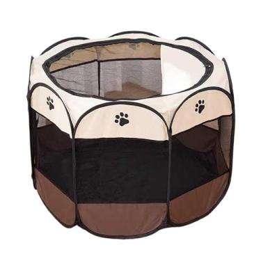 Imagem de Casinha de Cachorro e Gato | Portátil Dobrável Grande + Resistente(MARROM,G - (90CM))