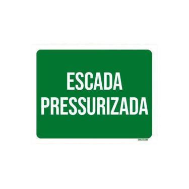 Imagem de Kit 5 Placas  Sinalização - Escada Pressurizada