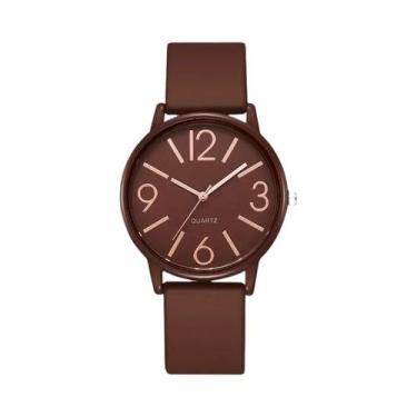 Imagem de Relógio Casual Feminino Com Mostrador Árabe E Pulseira De Silicone, Re