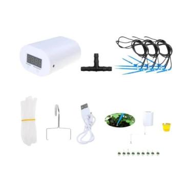 Imagem de Kit De Irrigação Automática Por Gotejamento Com Bomba E Sistema De Tem