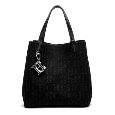 Imagem de Bolsa De Ombro Feminina De Grande Capacidade, Design Simples Em Cor Só