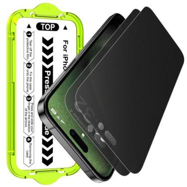 Imagem de Protetor de tela Esanik Matte Privacy Glass iPhone 15 Pro Max