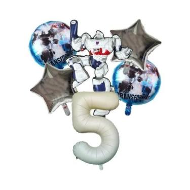 Imagem de Balões Bumblebee Optimus Prime Para Meninos 6pcs Decorações Para Festa