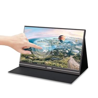 Imagem de G-STORY Monitor portátil com tela sensível ao toque de 15,6 polegadas 1080p Full HD IPS Monitor de jogos USB-C com HDR/FreeSync/alto-falantes/Mini HDMI para PS5 PS4 Xbox Series NS Laptop PC