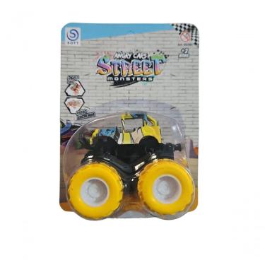 Imagem de Carrinho Fricção Monster Truck 1:64 Escala Radical Suspensão Jipe Amarelo 17
